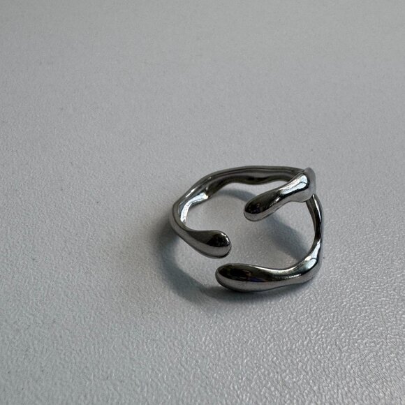 Stainless Steel Molten Drop Ring - Picture 7 of 7